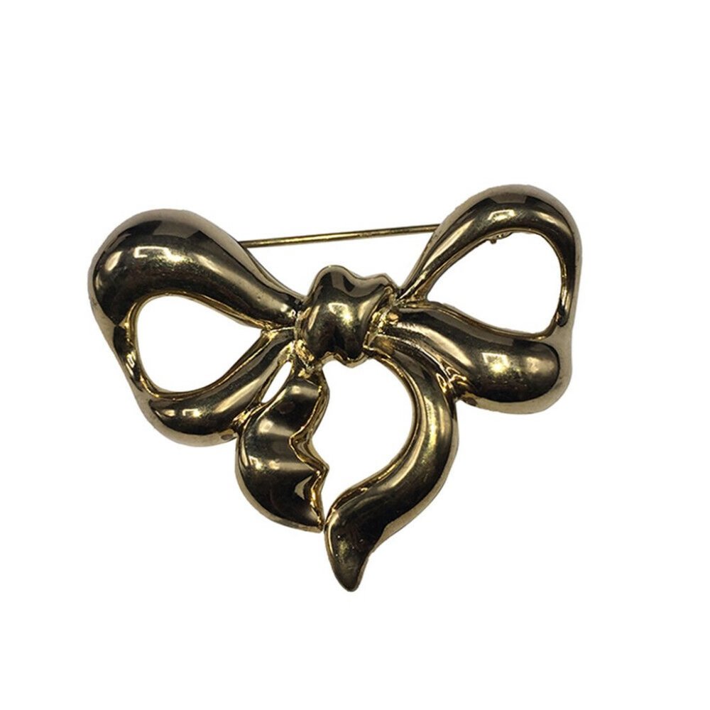 Givenchy Ribbon Bow Pin 18 kt Gold Plated
